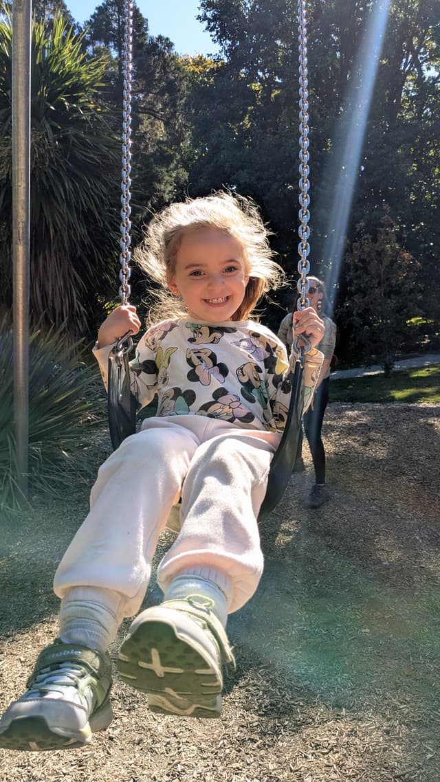 Lea on a swing